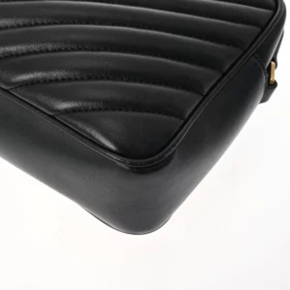 Saint Laurent Lou Leather Shoulder Bag Black handbag - Picture 8 of 9